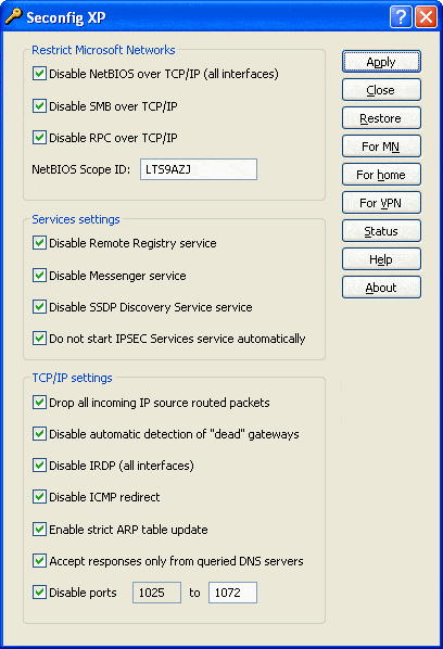 Disable Tcp/Ip Netbios Helper Windows 7