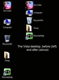 vista desktop with smaller icons