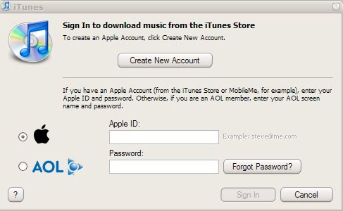 sign in to itunes on iphone