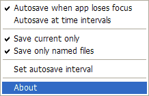 autosave menu