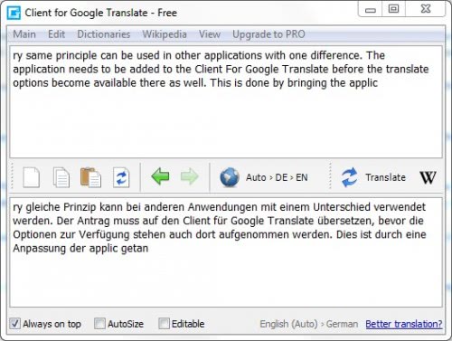 google translater. client google translate