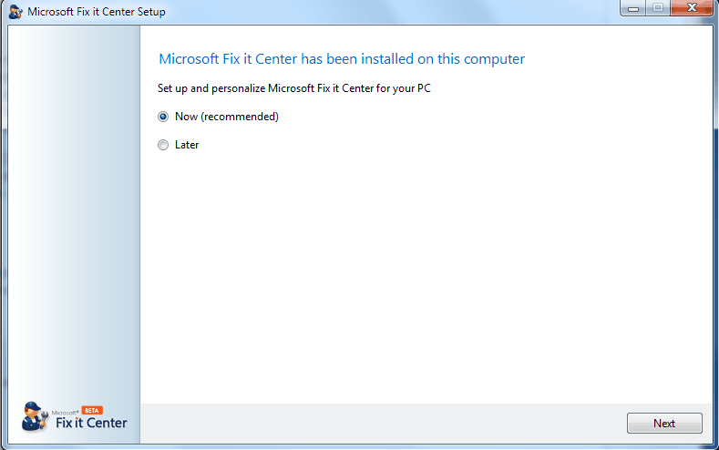 microsoft fix it center