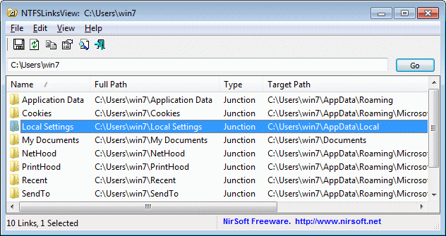 ntfs links view