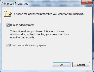 run as administrator