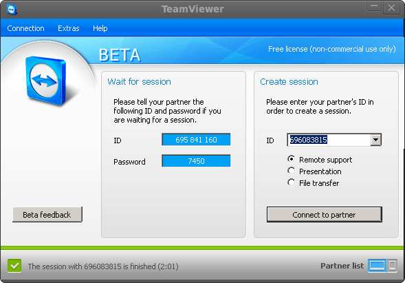 teamviewer android support only paid version
