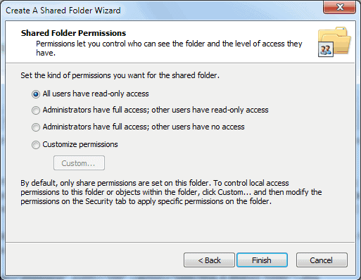 shared folder permissions