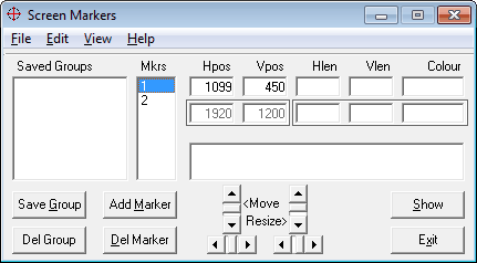 screen marker controls