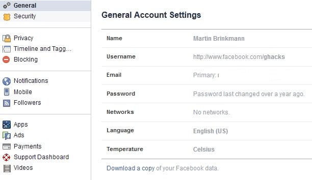 download copy of facebook data