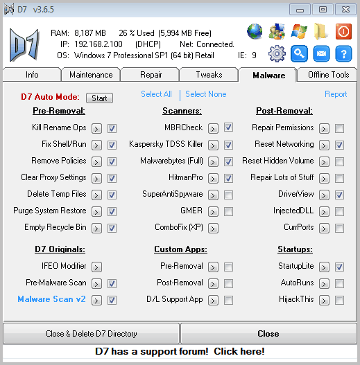 d7 spyware scan definitions