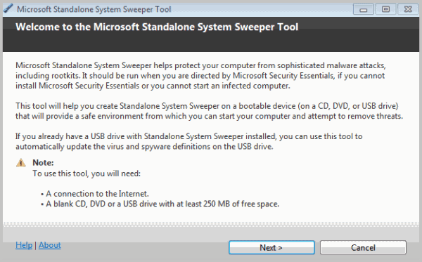 microsoft standalone system sweeper