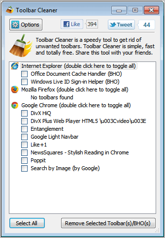 chrome toolbar cleaner mac