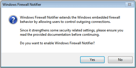 windows firewall notifier installation