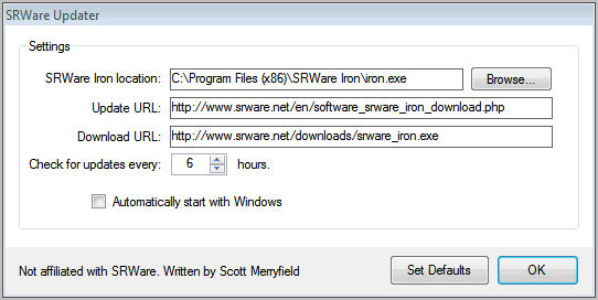srware iron auo-updater