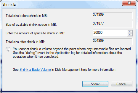 create disk partition