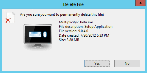 delete file are you sure you want to permanently delete this file