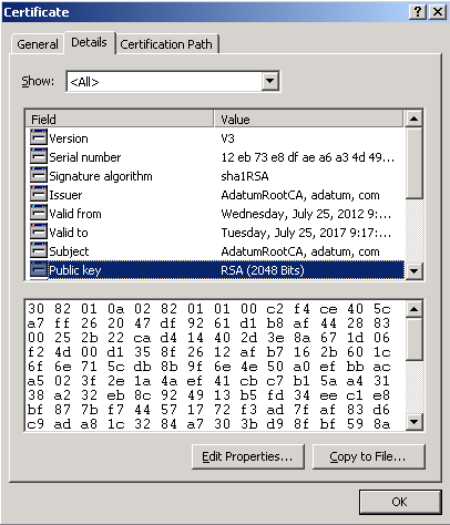 certificate key length