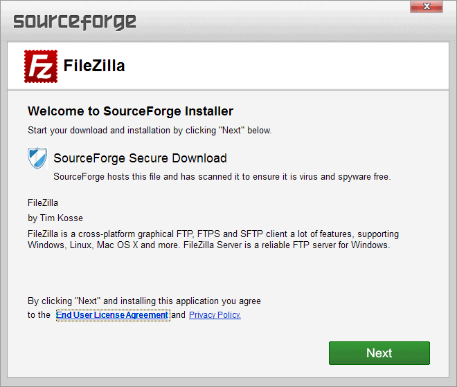 sourceforge installer