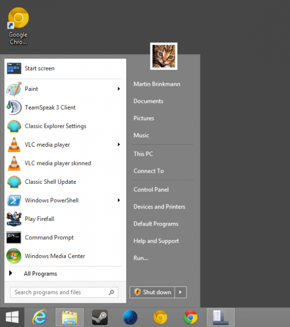 windows 8.1 start menu