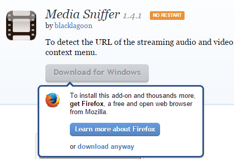 firefox addon download anyway