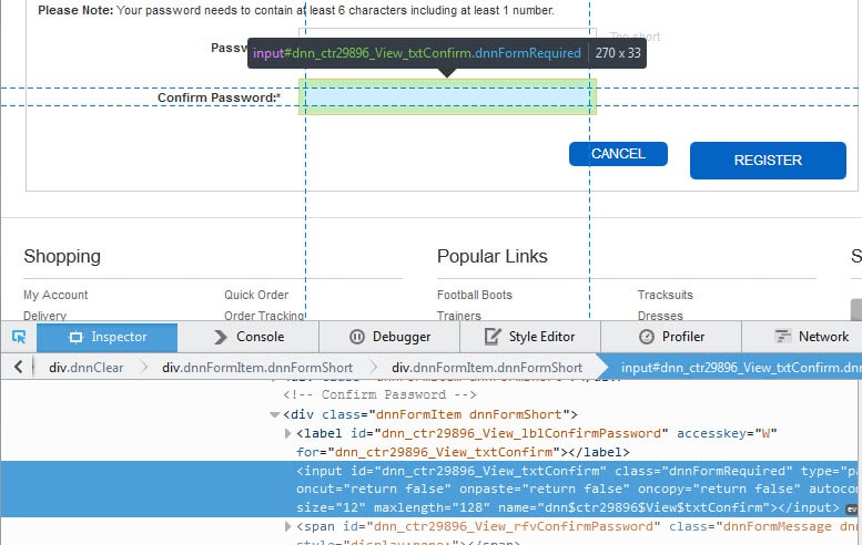 paste in blocked form fields