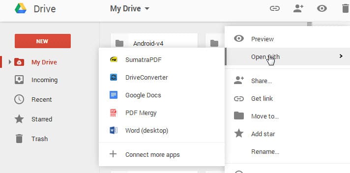 google drive load files locally