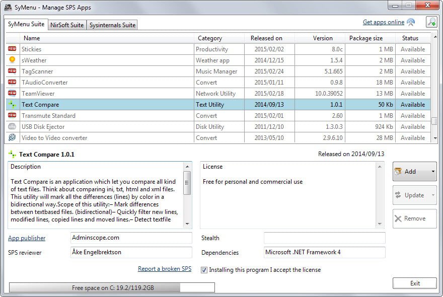 symenu programs loader