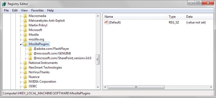 firefox plugins registry