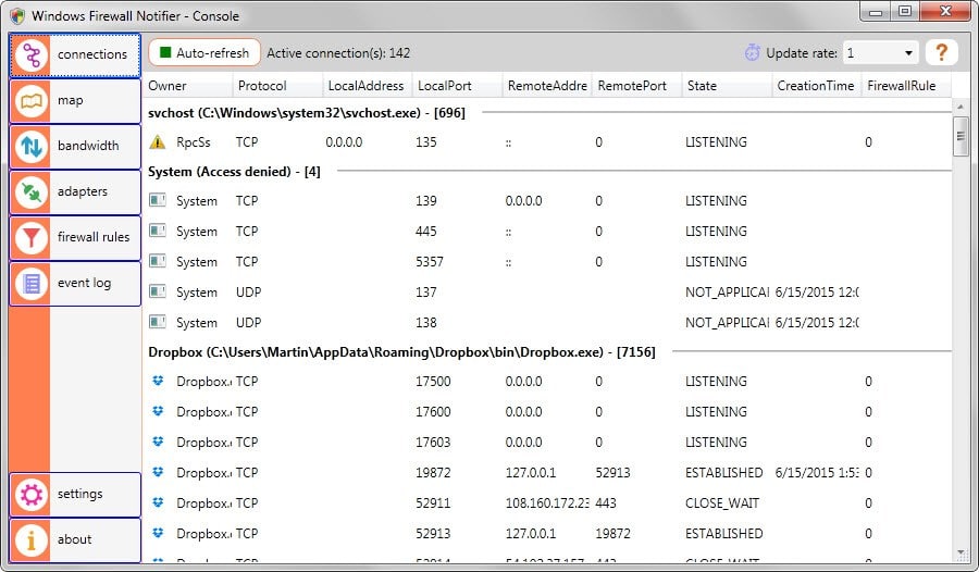 windows firewall notifier