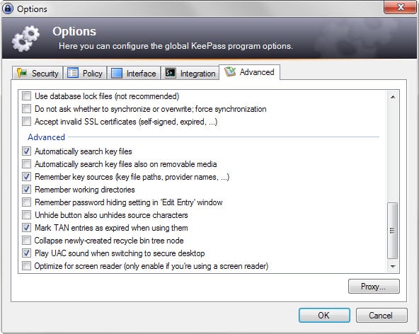 keepass advanced