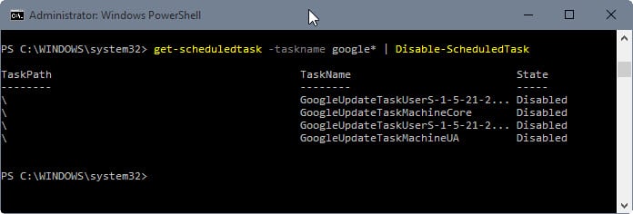 disable scheduledtasks