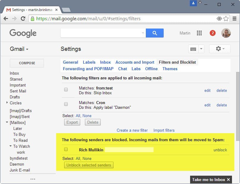 gmail blocked senders