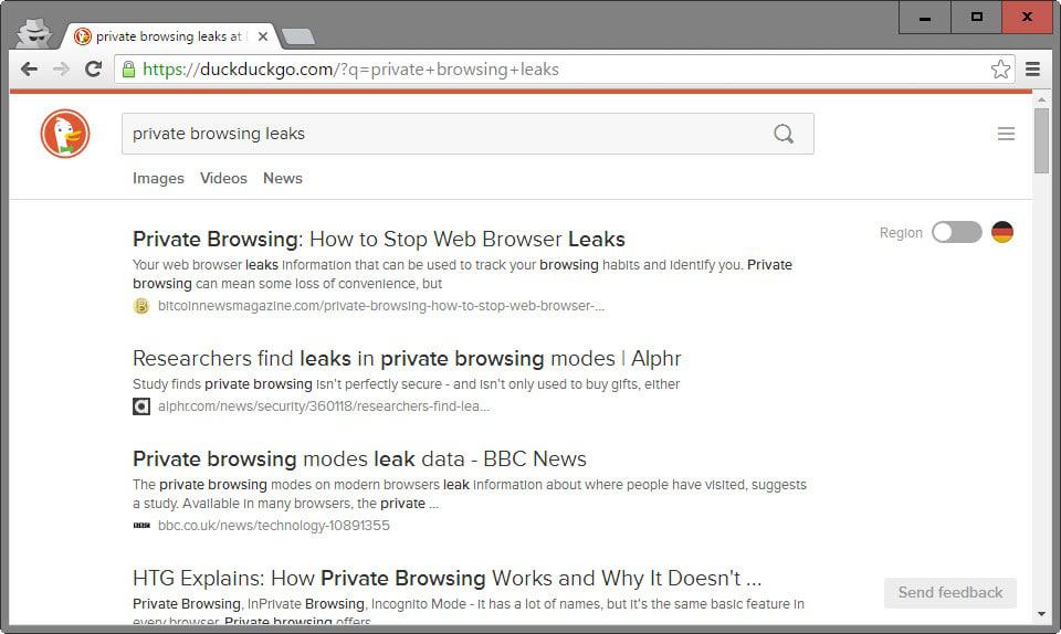 private browsing leak