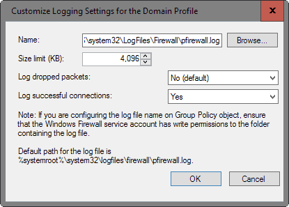 firewall enable logging