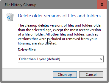 clean up file history