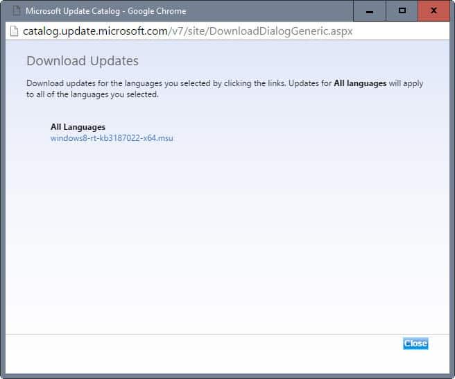 download update microsoft update catalog
