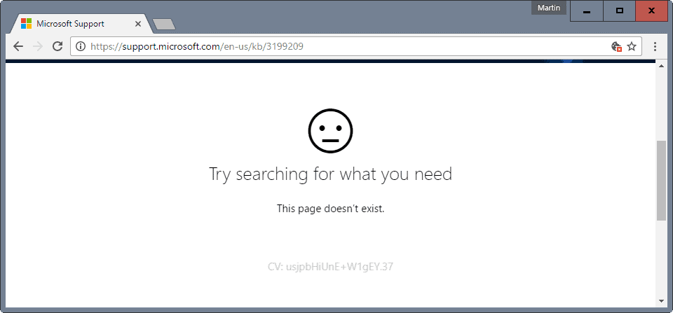 kb3199209 page does not exist