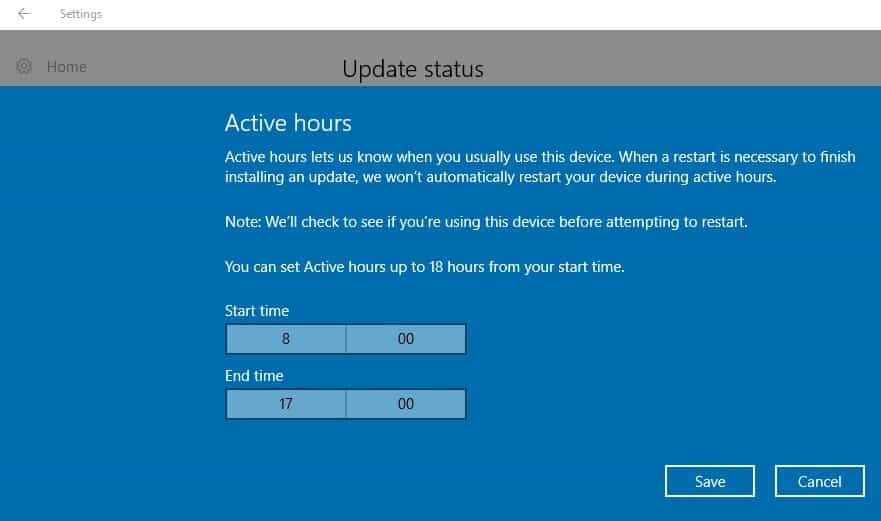 active hours