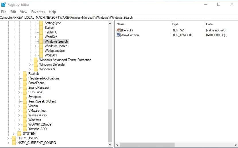 registry editor