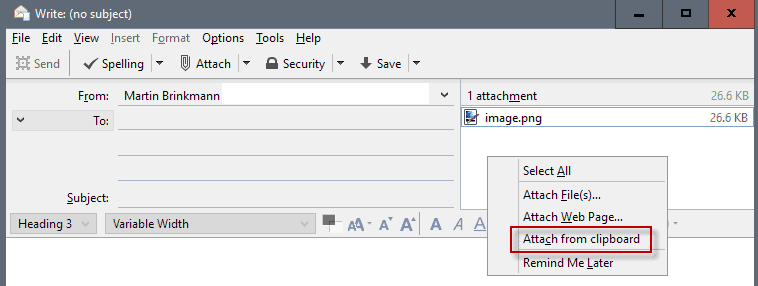 attach from clipboard