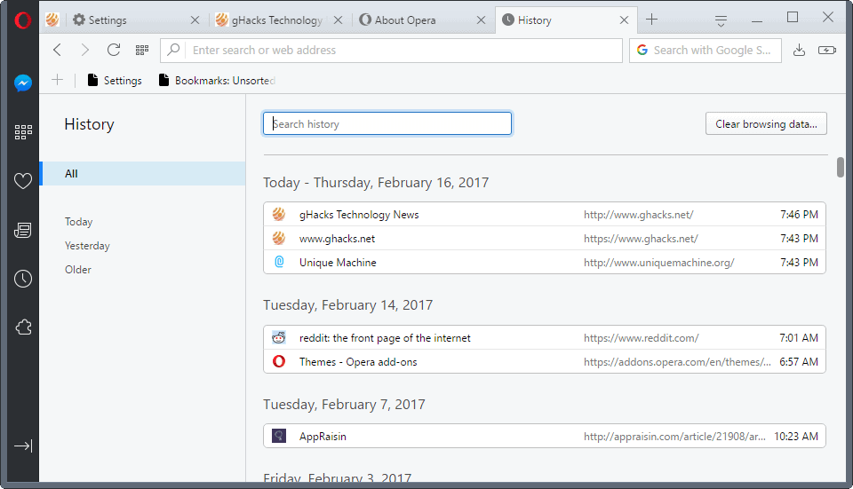 opera sidebar