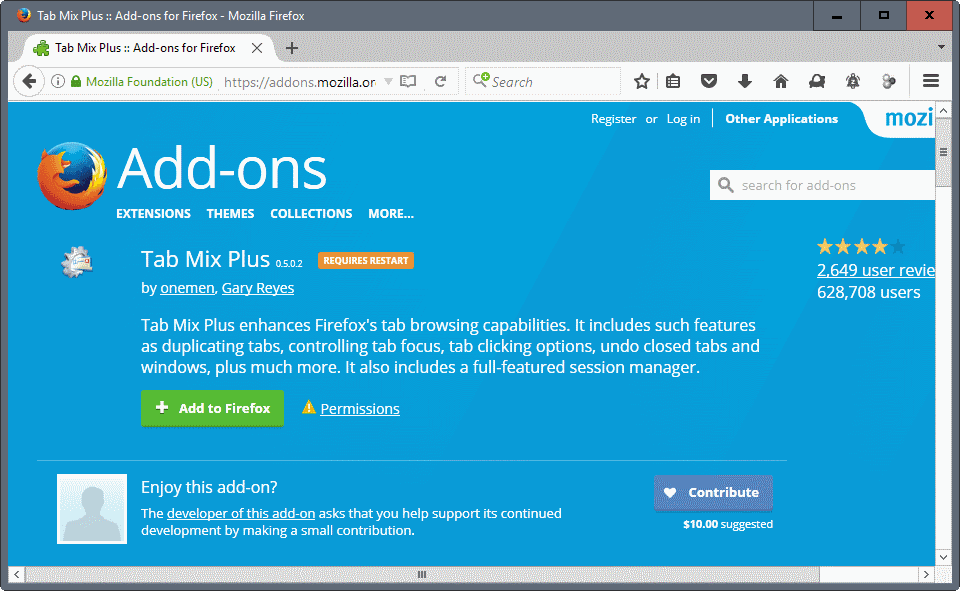 tabs plus like firefox for chrome