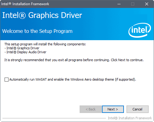 download new intel graphics driver
