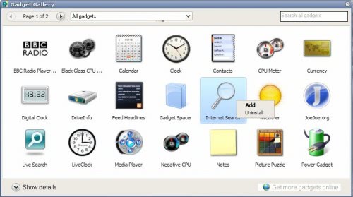 Windows Vista Sidebar Gadgets For Xp