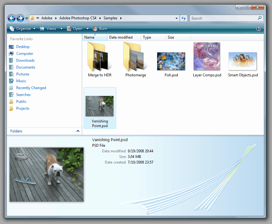 Windows Vista Display Thumbnail