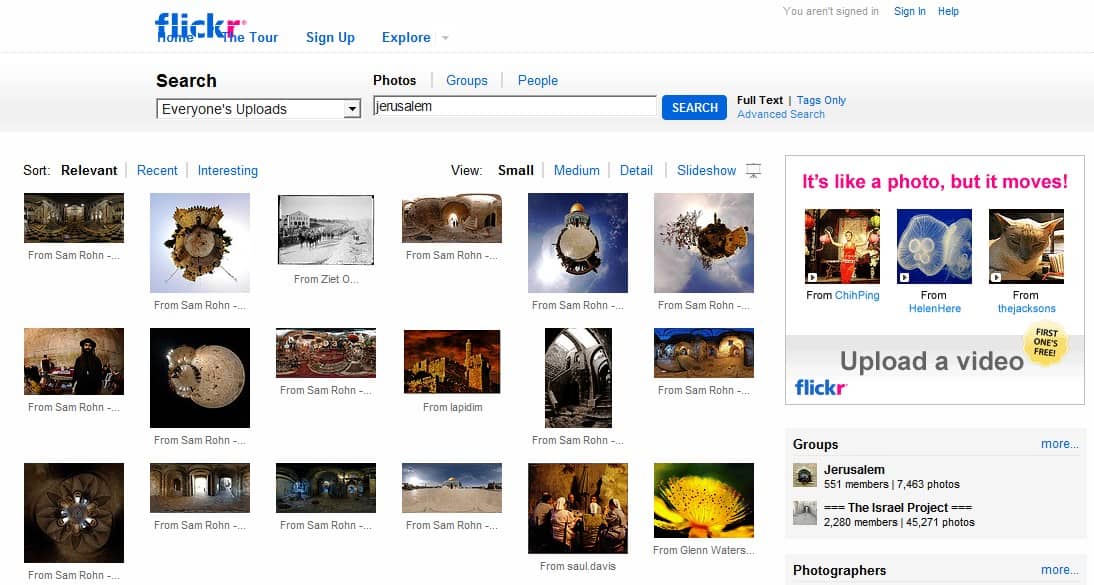 using flickr photos on your website