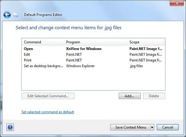 windows how to change default program