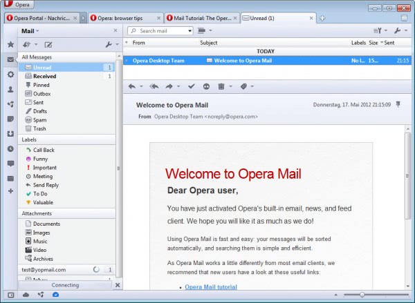 configure opera mail