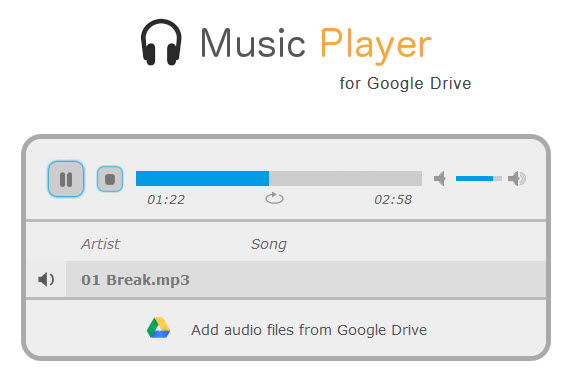 How to play mp3 files directly on Google Drive gHacks