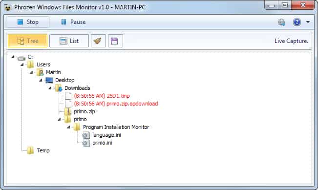 windows 10 process monitor file
