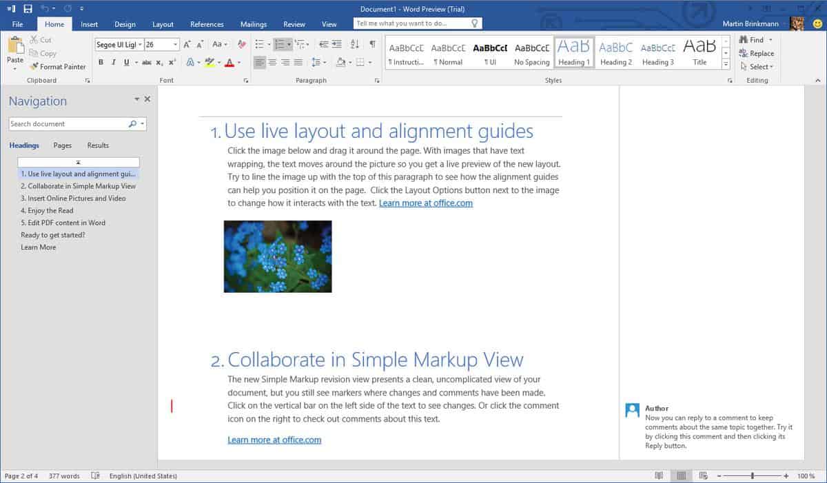 word preview on windows 7